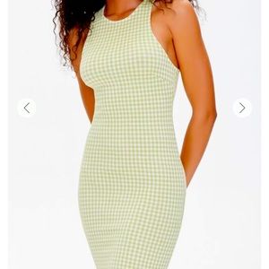 Forever 21 women’s gingham mini dress green